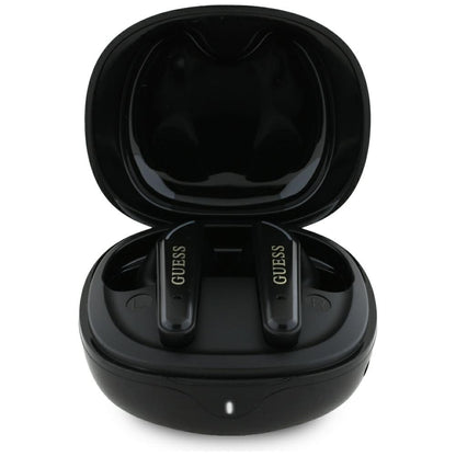 Handsfree Bluetooth Guess Flat Classic Logo Electroplated, TWS, Black