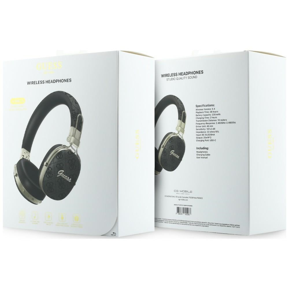 Handsfree Bluetooth Guess Metal 4G Script Logo, A2DP, Black