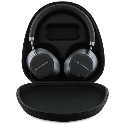 Karl Lagerfeld Saffiano Elongated Bluetooth Handsfree, A2DP, ANC, Black