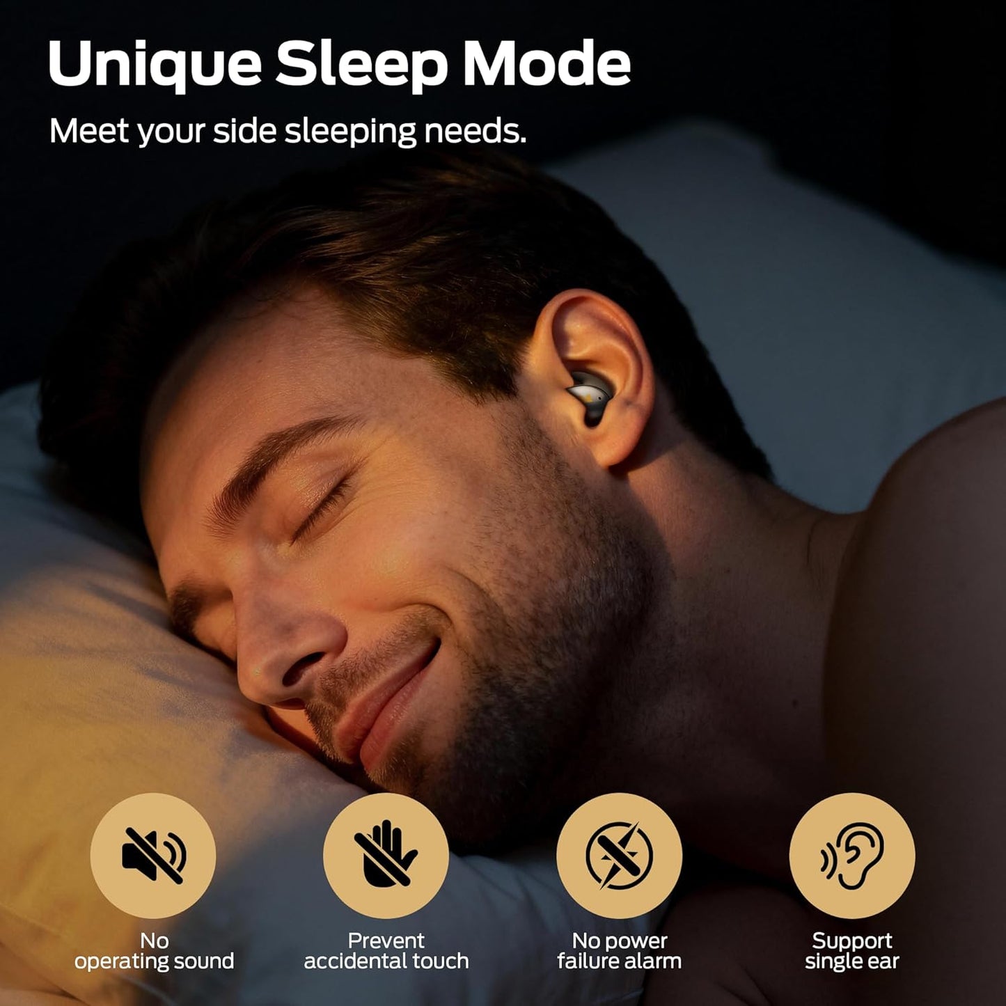 Bluetooth Handsfree Monster Sleep Ear100, TWS, Black