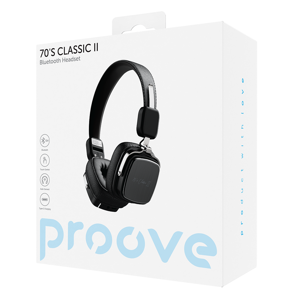 Handsfree Bluetooth Proove 70's Classic II, A2DP, Black