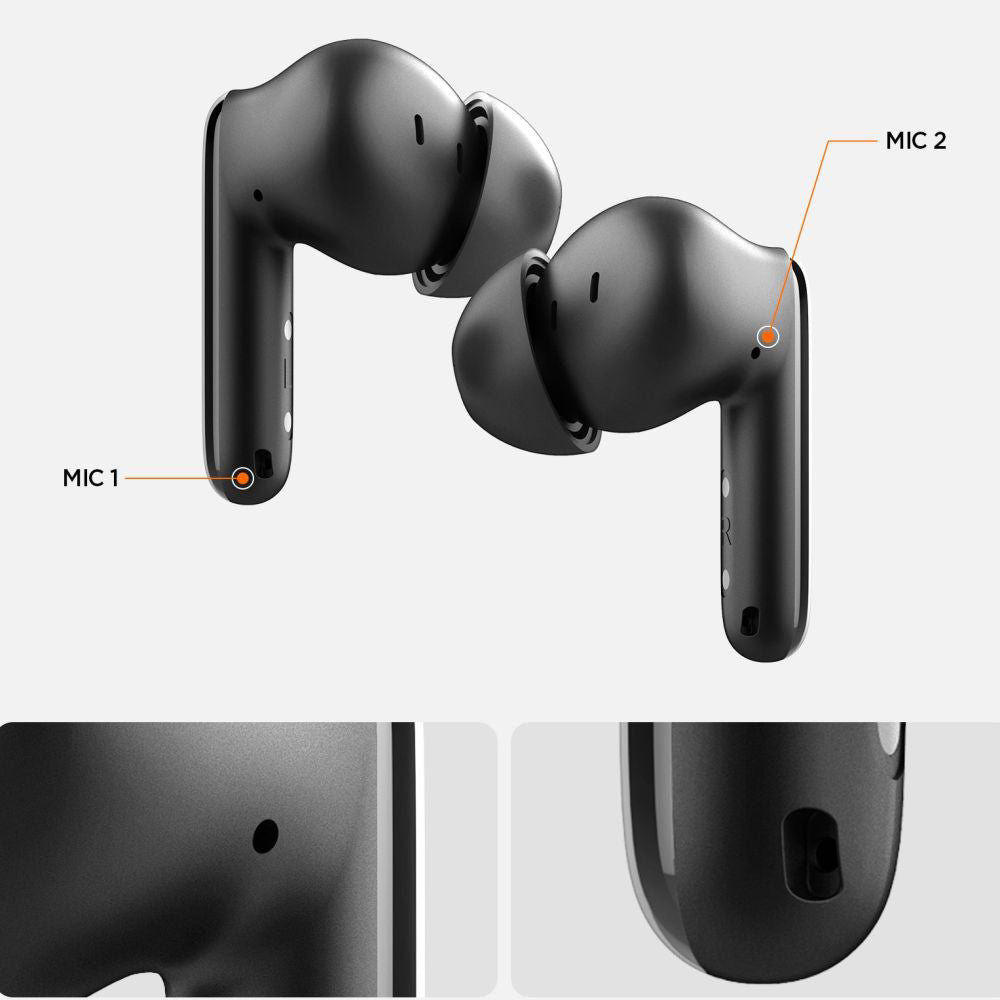 Spigen SA2400 Bluetooth Handsfree, TWS, ANC, Black