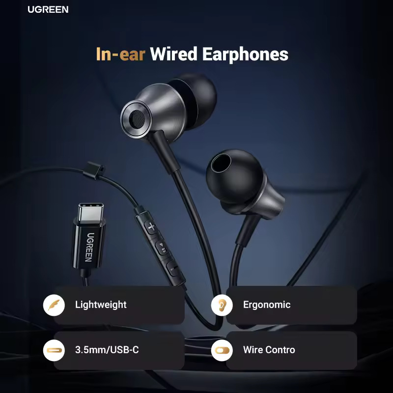 UGREEN EP105 USB-C Handsfree, Black