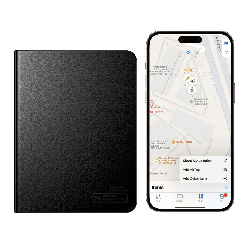 HOCO SmartTag Passport E91G for iOS Series, Black
