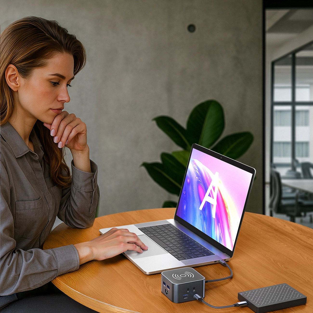 Multifunctional Hub WZK WHBC09Y8S, 12in1, Gray