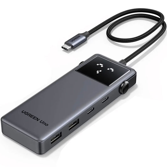 UGREEN CM888 Uno USB-C Hub, 2 x USB-A 3.2 - 3 x USB-C - 1 x HDMI, Gray
