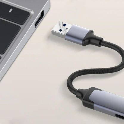 Techsuit H19 PolarisBridge USB Hub, 4in1, White Gray