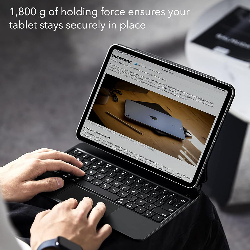 Keyboard Case for Apple iPad (2025) / (2022), ESR, Rebound, Black