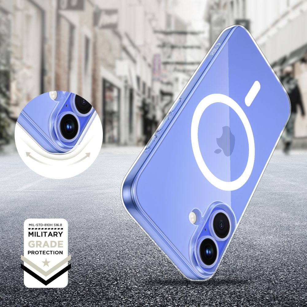 MagSafe Case for Apple iPhone 16, Tech-Protect, Flexair+, Transparent 