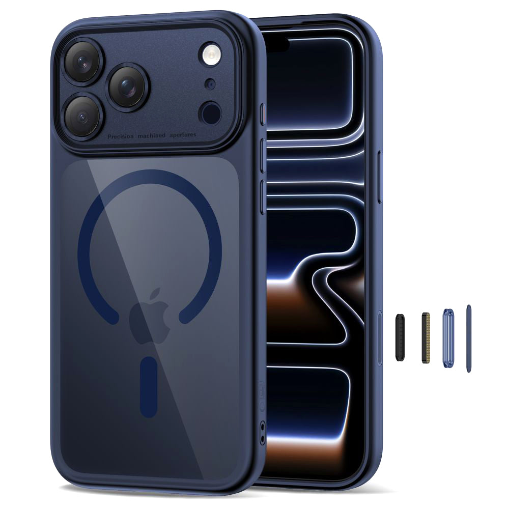 MagSafe Case for Apple iPhone 17 Pro Max, Tech-Protect, MagPeak, Navy Blue