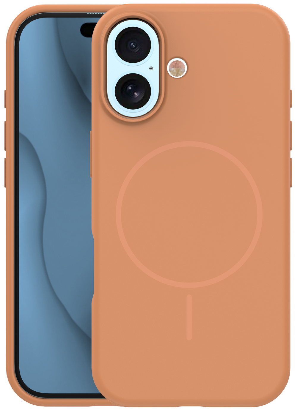 MagSafe Case for Apple iPhone 17, OEM, Silicone Thin, Orange