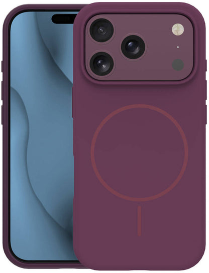 MagSafe Case for Apple iPhone 18 Pro / 17 Pro, OEM, Silicone Thin, Burgundy
