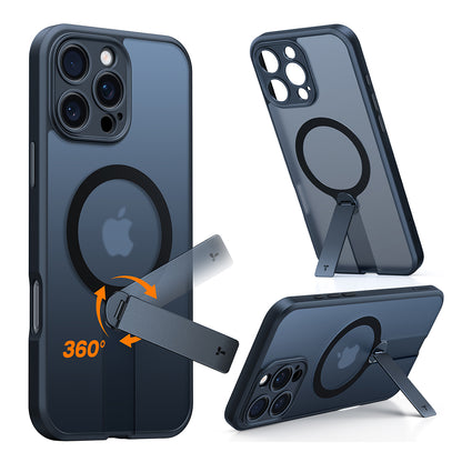 MagSafe Case for Apple iPhone 16 Pro Max, Torras, Pstand Spin, Black