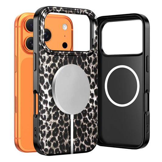 MagSafe Case for Apple iPhone 17 Pro, Tech-Protect, Lamano Leopard, Black