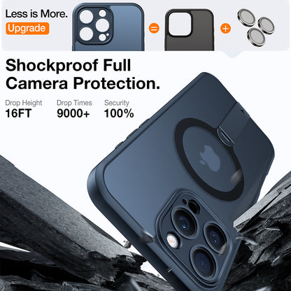 MagSafe Case for Apple iPhone 16 Pro Max, Torras, Pstand Spin, Black