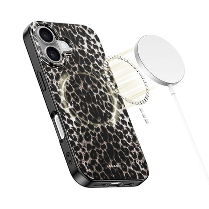 MagSafe Case for Apple iPhone 17, Tech-Protect, Lamano Leopard, Black