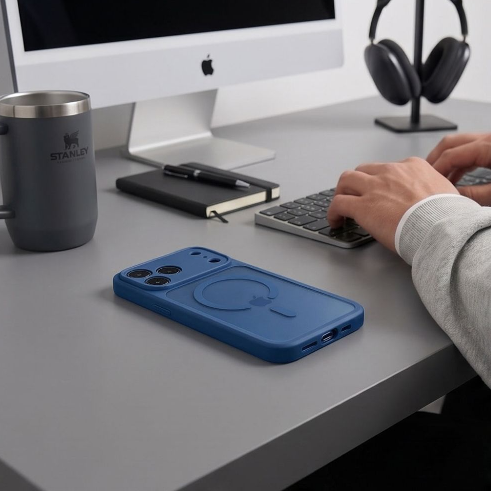 MagSafe Case for Apple iPhone 18 Pro Max / 17 Pro Max, Tech-Protect, BasicMag, Matte Navy