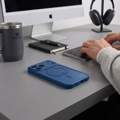 MagSafe Case for Apple iPhone 18 Pro Max / 17 Pro Max, Tech-Protect, BasicMag, Matte Navy