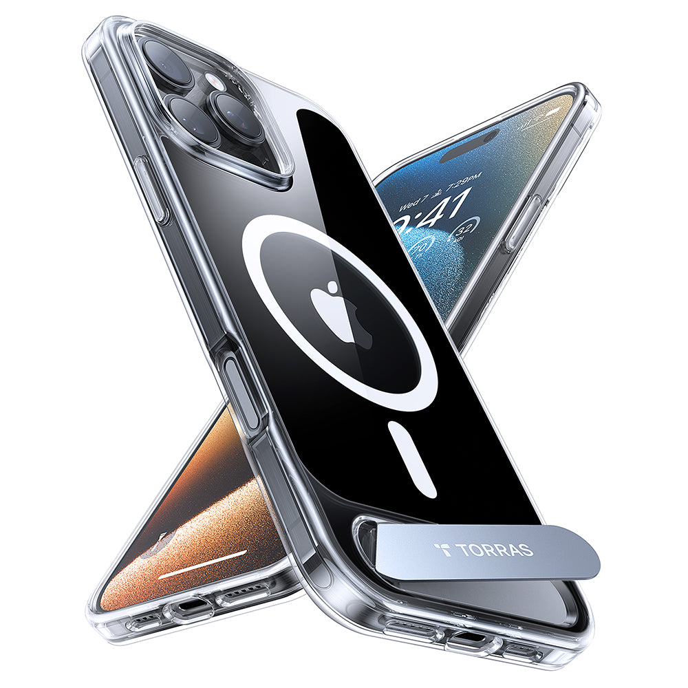 MagSafe Case for Apple iPhone 16 Pro, Torras, Pstand, Transparent