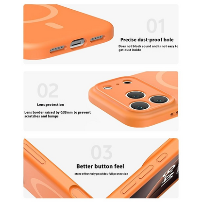 MagSafe Case for Apple iPhone 17 Pro Max, OEM, Liquid Silicone, Orange