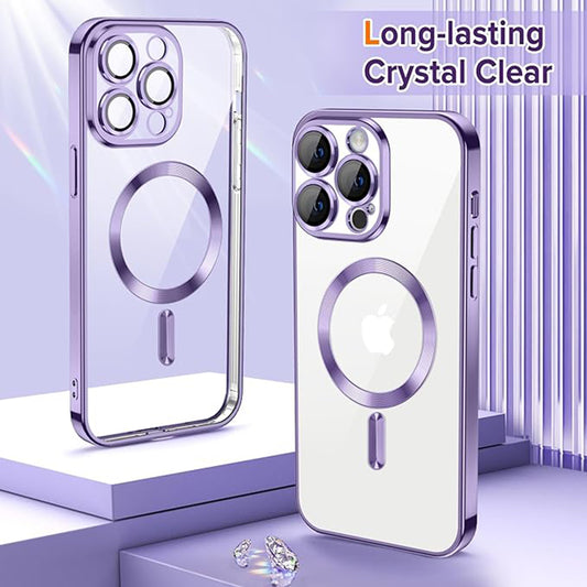 MagSafe Case for Apple iPhone 12 Pro, Techsuit, Luxury Crystal, Light Purple