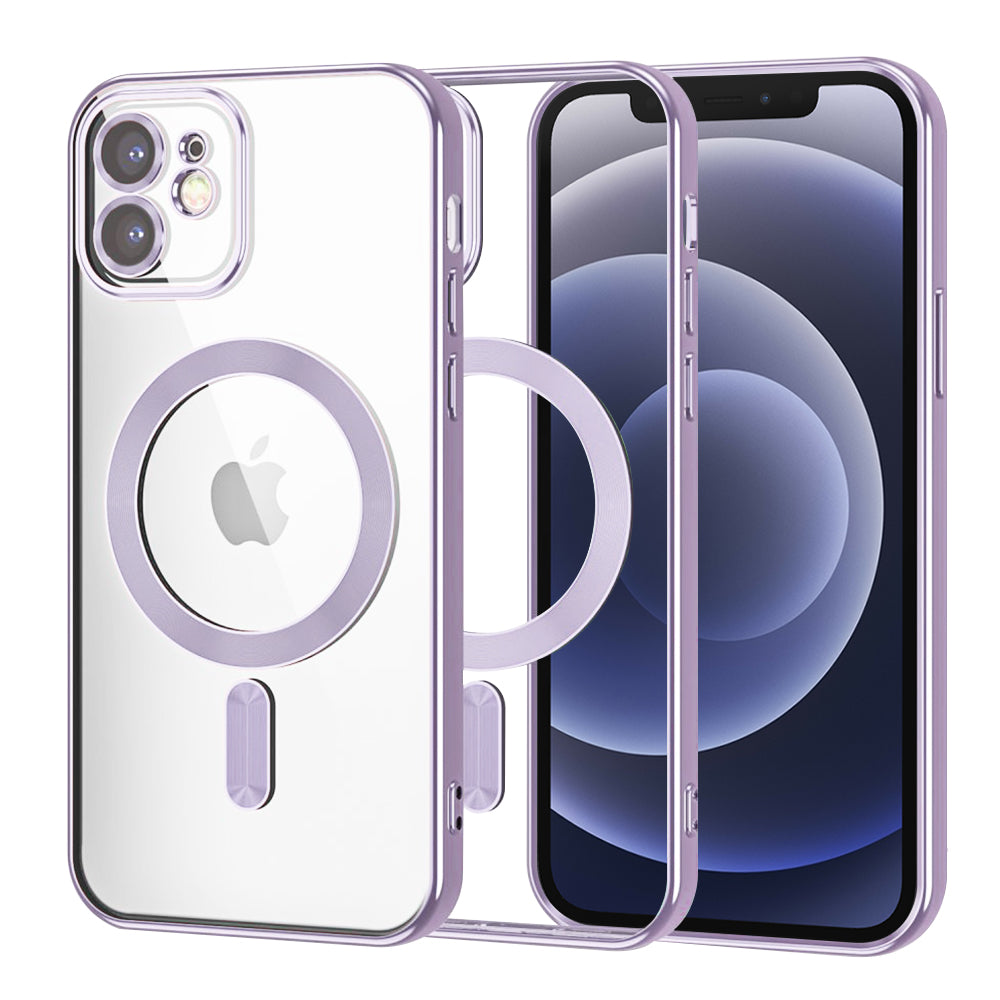 MagSafe Case for Apple iPhone 12, Techsuit, Luxury Crystal, Light Purple