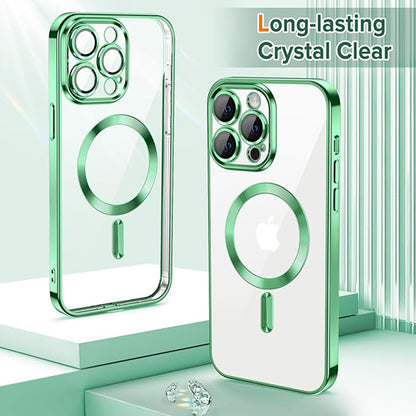 MagSafe Case for Apple iPhone 13 Pro Max, Techsuit, Luxury Crystal, Light Green