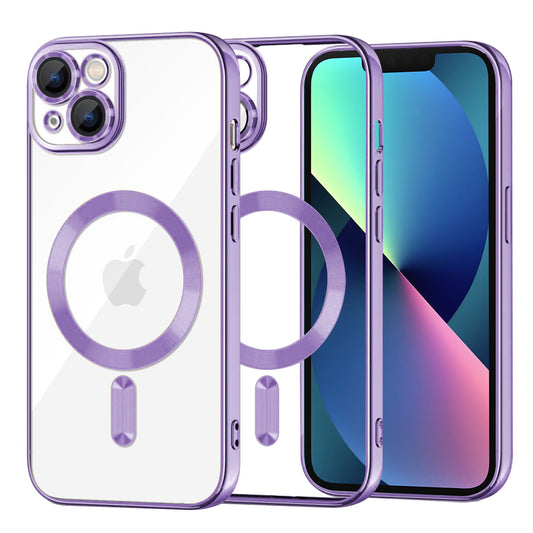 MagSafe Case for Apple iPhone 13, Techsuit, Luxury Crystal, Light Purple