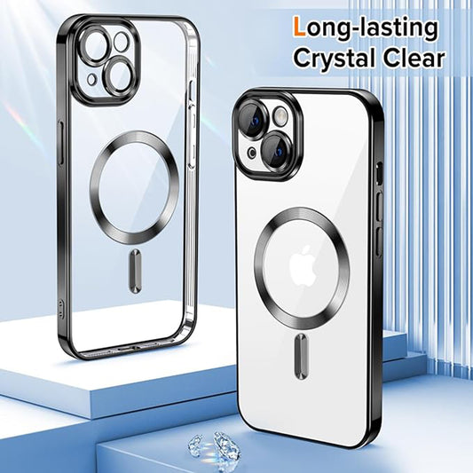 MagSafe Case for Apple iPhone 13, Techsuit, Luxury Crystal, Black