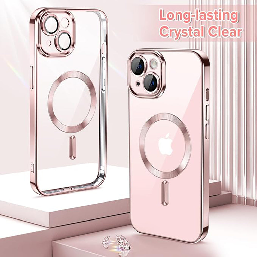 MagSafe Case for Apple iPhone 13, Techsuit, Luxury Crystal, Pink