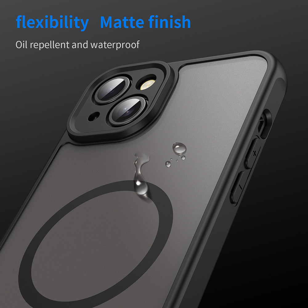 MagSafe Case for Apple iPhone 14 Plus, Techsuit, HaloFrost II, Black