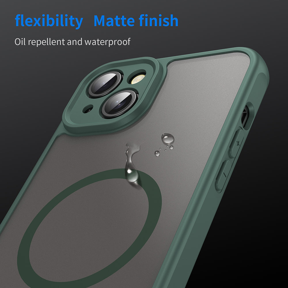 MagSafe Case for Apple iPhone 14 Plus, Techsuit, HaloFrost II, Green