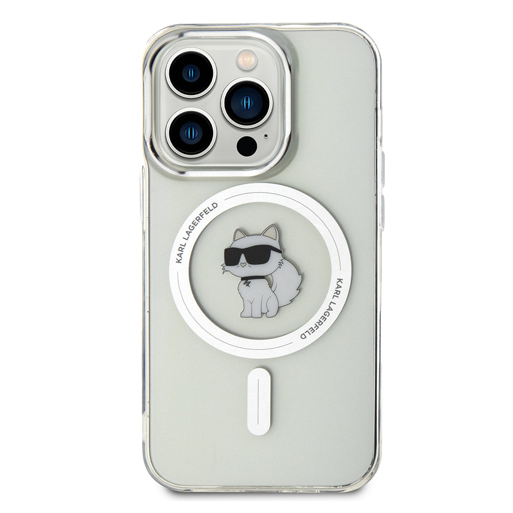 MagSafe Case for Apple iPhone 14 Pro, Karl Lagerfeld, IML Choupette, Transparent