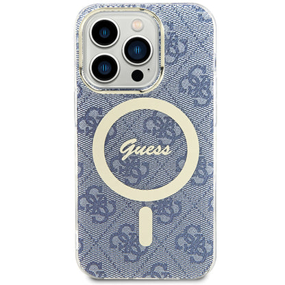 MagSafe Case for Apple iPhone 15, Guess, IML 4G, Blue
