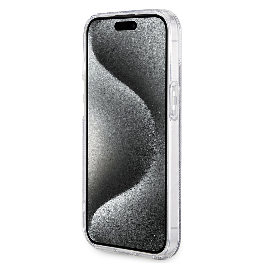 MagSafe Case for Apple iPhone 15 Plus, Guess, IML Gcube, Black