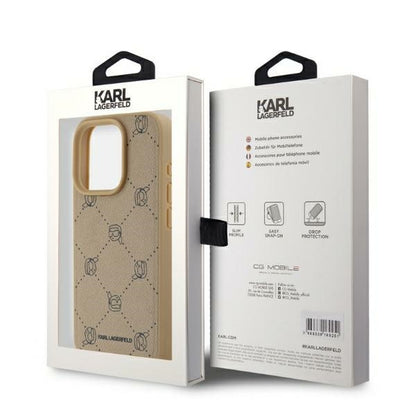 MagSafe Case for Apple iPhone 15 Pro, Karl Lagerfeld, Karl's Head, Beige