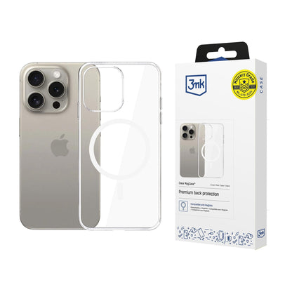 MagSafe Case for Apple iPhone 15 Pro Max, 3MK, Clear MagCase, Transparent