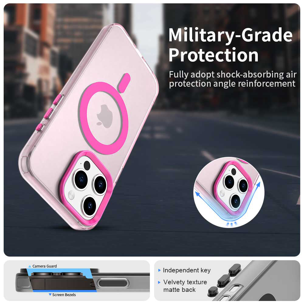 MagSafe Case for Apple iPhone 15 Pro Max, Techsuit, CandyCase, Pink