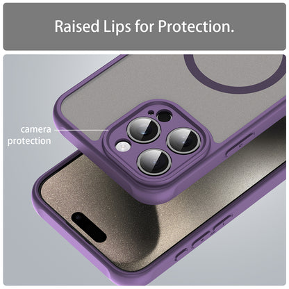 MagSafe Case for Apple iPhone 15 Pro Max, Techsuit, HaloFrost II, Purple