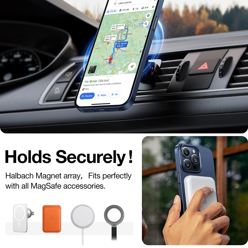 MagSafe Case for Apple iPhone 15 Pro Max, Torras, OriginFit, Navy Blue