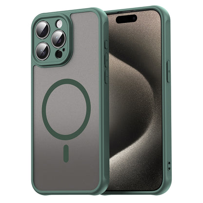 MagSafe Case for Apple iPhone 15 Pro, Techsuit, HaloFrost II, Green