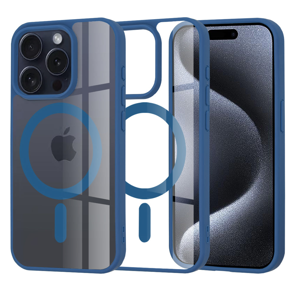 MagSafe Case for Apple iPhone 15 Pro, Techsuit, Pro, Blue