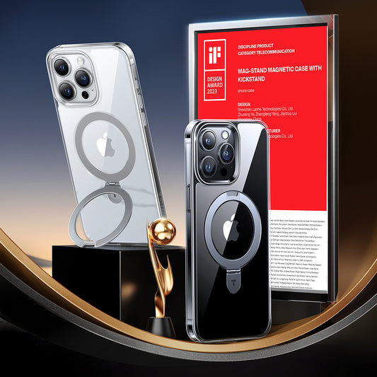 MagSafe Case for Apple iPhone 15 Pro, Torras, Ostand, Transparent