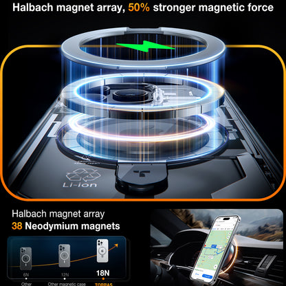 MagSafe Case for Apple iPhone 15 Pro, Torras, Ostand, Transparent