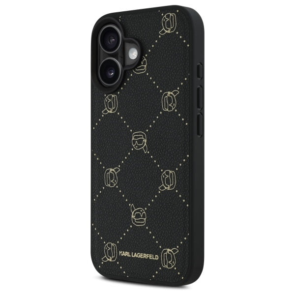 MagSafe Case for Apple iPhone 16, Karl Lagerfeld, Karl's Head, Black