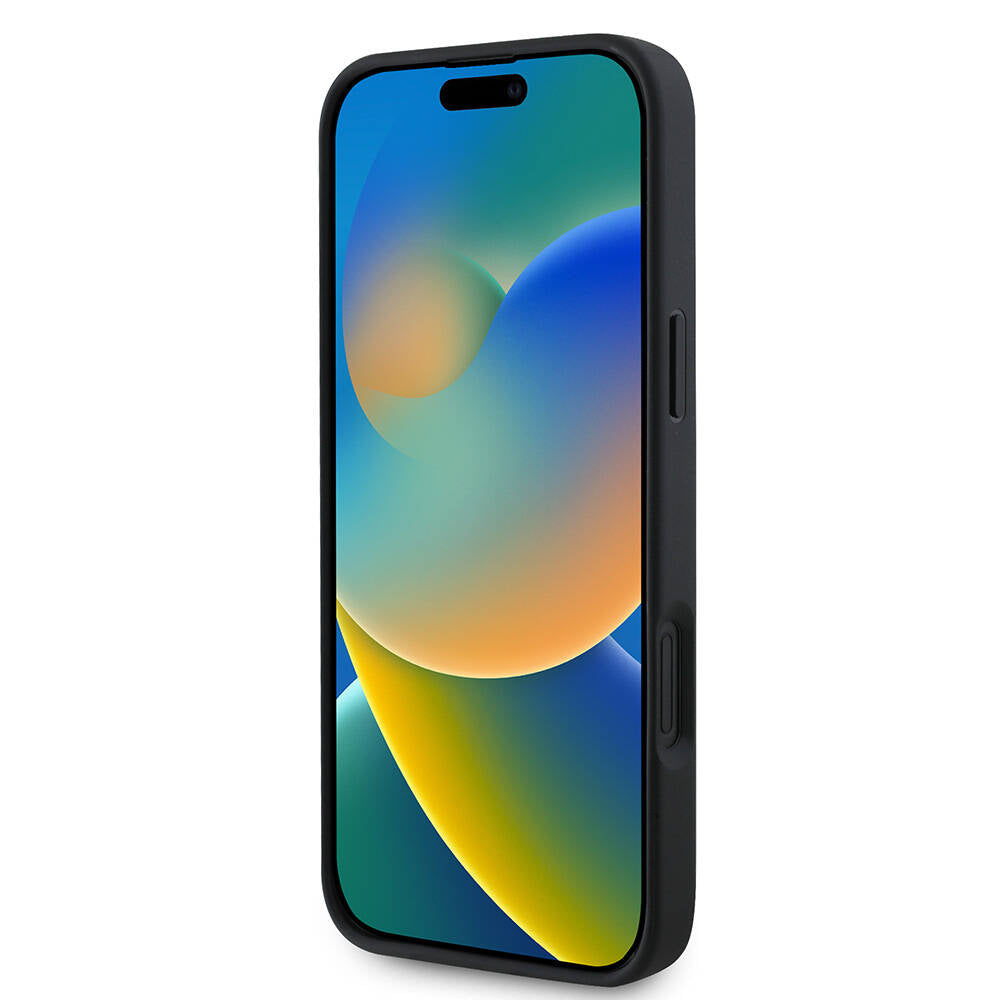 MagSafe Case for Apple iPhone 16 Plus, Guess, 4G Printed Stripes, Black