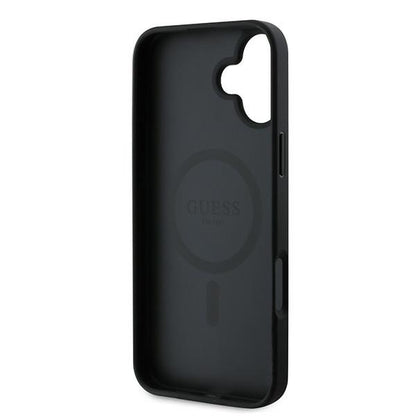 MagSafe Case for Apple iPhone 16 Plus, Guess, 4G Ring Classic Logo, Black