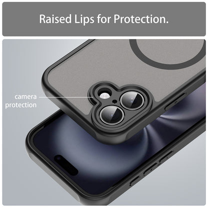 MagSafe Case for Apple iPhone 16 Plus, Techsuit, HaloFrost II, Black