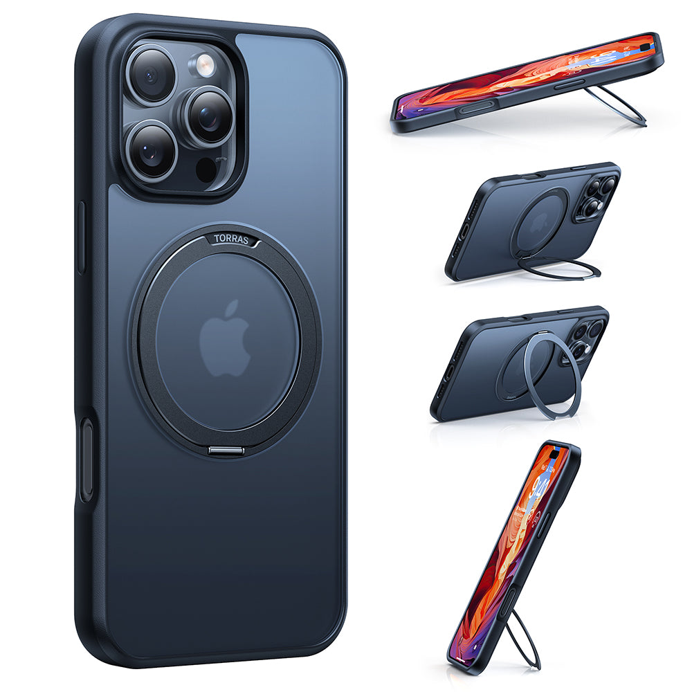 MagSafe Case for Apple iPhone 16 Plus, Torras, Ostand Pro, Black