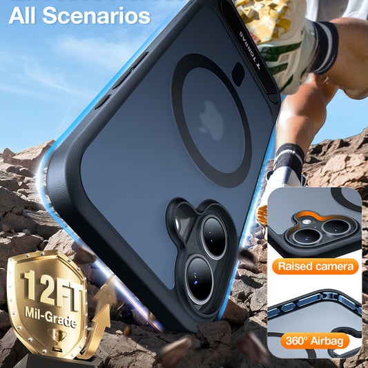 MagSafe Case for Apple iPhone 16 Plus, Torras, Pstand, Black